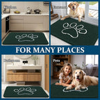 OLANLY Dog Door Mat for Muddy Paws 47x24, Paw Print Design, Absorbs Moisture - Image 8