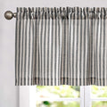 jinchan Valance Curtain Linen Textured Striped Window Curtain by JINCHAN