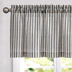 jinchan Linen Stripe Curtain Valance by JINCHAN