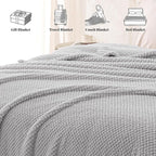 Whale Flotilla Twin Size Fuzzy Fleece Blanket - Image 8