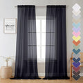 Lecloud Sheer Curtain Panels Set 96" Inches Long, Solid Voile Light Filtering by Lecloud