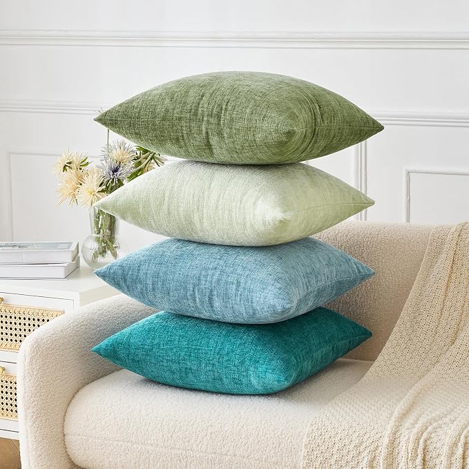 MIULEE Pack of 2 Couch Throw Pillow Covers 24x24 Inch Spring Soft Sage Green - Image 9