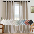 H.VERSAILTEX Living Room Linen Curtains by HVERSAILTEX