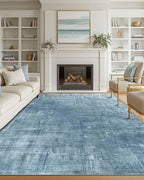 Latte&Fog 9x12 Area Rug for Living Room, Extra Large Blue Modern Abstract - Image 2