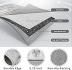 2'6''x10' Washable Runner Rugs for Hallway: Easy-to-Clean Abstract Runners for - Image 6