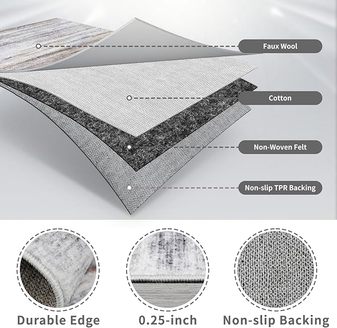 3x16 Washable Hallway Runner Rug: Extra Long Runners - Image 4
