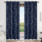 Deconovo Navy Blue Blackout Curtains, Living Room Curtain, Thermal Insulated - Image 2