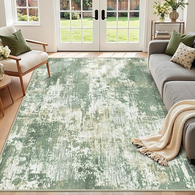 Washable Area Rugs 2'x3' Non-Slip Modern Abstract Soft - Image 9