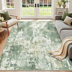 Washable Area Rugs 5'x8' Non-Slip Modern Abstract Soft by RELEANY