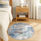 IOHOUZE Round Area Rug 3 Ft Circle Entryway Rugs Round Washable Door Mat Indoor - Image 8