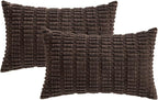 MIULEE Pack of 2 Corduroy Decorative Lumbar Throw Pillow Covers 20x12 Inch Soft - Image 6