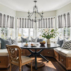 jinchan Striped Linen Valance Curtain 16 Inch Vertical Striped Valance - Image 4