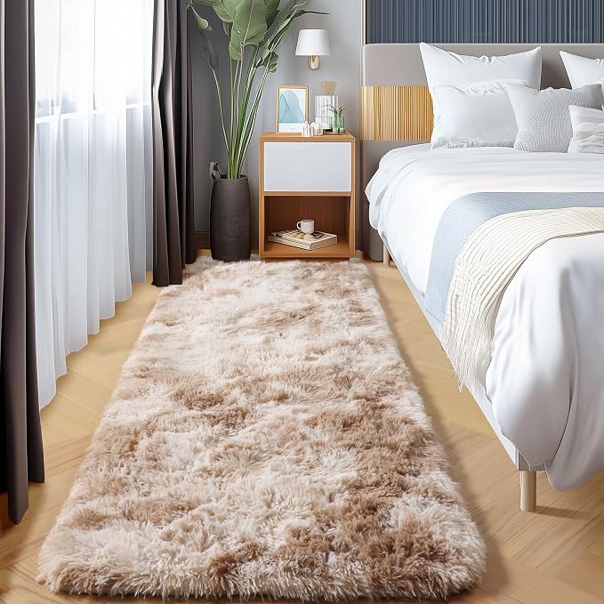 ONASAR Runner Rugs for Bedroom Living Room, Tie-Dyed Beige 2x6 Bedside Hallway - Image 8