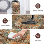 Yamaziot Washable Runner Rug, 3x10 Non-Slip Boho Vintage Hallway Rug - Image 5
