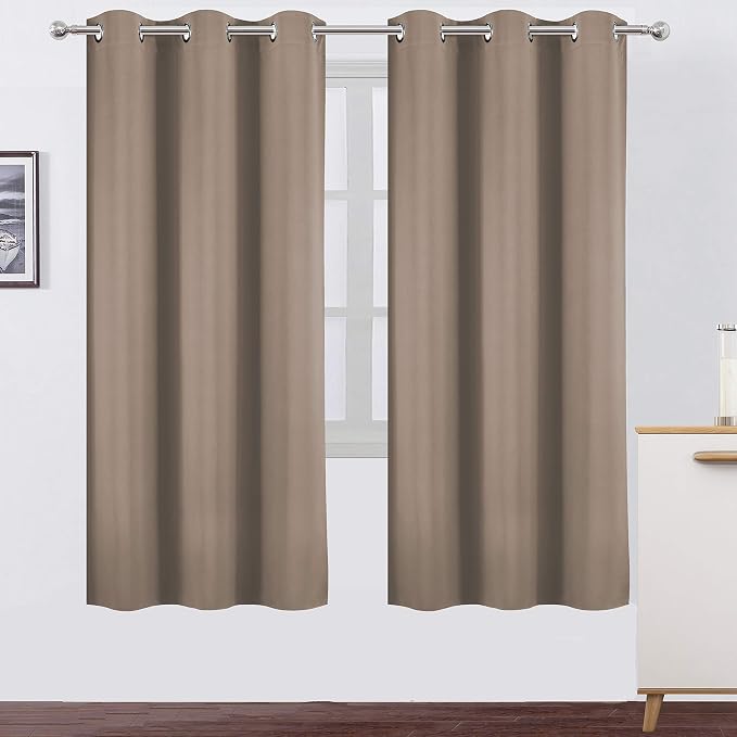 LEMOMO Cappuccino Thermal Blackout Curtains/42 x 72 Inch/Set of 2 Panels Room by Lemomo
