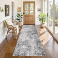 UERMEI 3X8 Washable Runner Rug for Hallway: Soft Neutral Modern Abstract Area by UERMEI