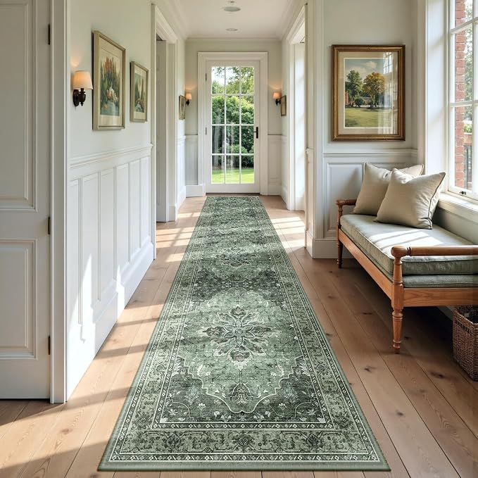 RELEANY Area Rugs 2'6''x12' Runner Rug Non Slip Washable by RELEANY