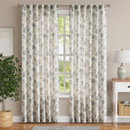 jinchan Linen Curtains Floral Curtain 84 Inch Length - Image 2