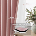 Guken 100% Blackout Curtains 80 Inch Length 2 Panels Set - Image 4