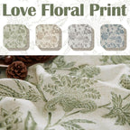 jinchan Floral Valance Curtain Linen Kitchen Valance - Image 5