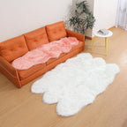 linmopm Faux Fur Rug Sheepskin Shag Fluffy Fuzzy White 4x6 ft Rugs - Image 3