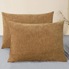 CaliTime Throw Pillow Covers Decorative 20 X 26 Inches Pack of 2 Cozy Chenille by CaliTime