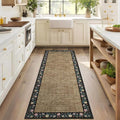 GarveeHome Entryway Rug 2x6 Modern Bordered Runner Rug Washable Kitchen Runners by GarveeHome