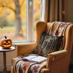 Rustic William Morris Inspired Autumn Forest Decor Pillow Covers 18x18 - Image 3