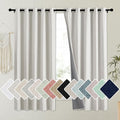 NICETOWN Snowbound Vintage Linen 100% Blackout Curtains by NICETOWN