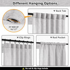 MYSKY HOME Short Curtains for Small Window, Boho Sheer Curtains 2 Panels Set - Image 3