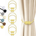 Hion Magnetic Curtain Tiebacks Golden 6 Pack, Curtain Tiebacks Buckles by Hion
