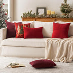 MIULEE Christmas Red Decorative Lumbar Throw Pillow Covers 12x20 Inch - Image 4