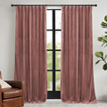 RYB HOME Dusty Pink Velvet Curtains 96 inch, Darkening Window Curtains by RYBHOME