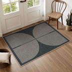 Lahome Enfys Rainbow Easy Jute Rug, Farmhouse Non Slip Non Shedding Lightweight - Image 2