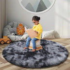Super Soft Circle Rugs for Girls Princess Castle Toddlers Play Tent 5 Diameter by Junhejiamei