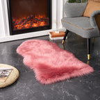 EasyJoy Ultra Soft Fluffy Shaggy Area Rug Faux Fur Rug Chair Cover Seat Pad - Image 2