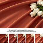 MIULEE Back Tab Burnt Orange Blackout Curtains 90 Inch Long 2 Panels Set - Image 8
