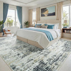 6x9 Area Rugs for Living Room Washable Rug: Anti-Skid Abstract Modern Living - Image 2