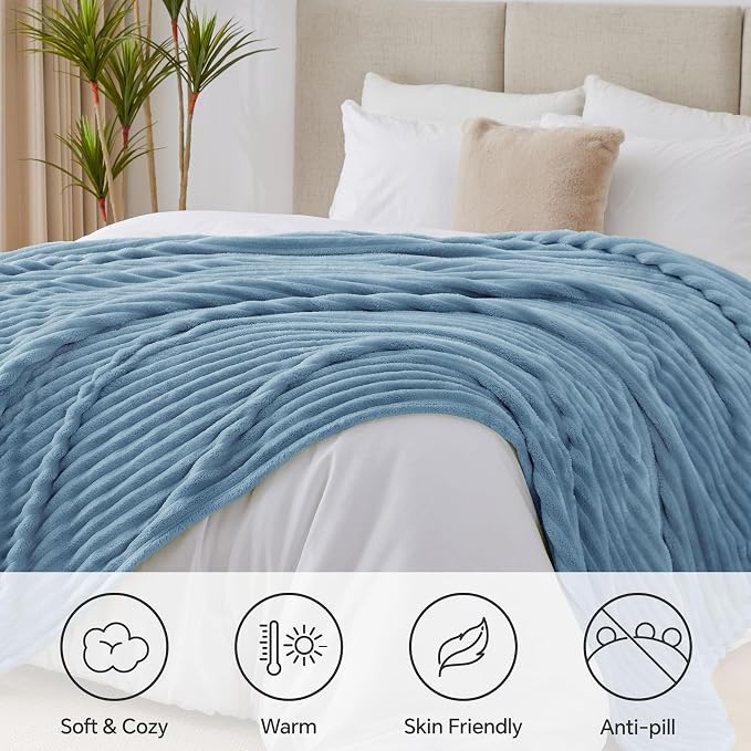 BEDELITE Blankets Queen Size for Bed, 300GSM Soft & Warm Fleece Blanket - Image 2