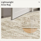 10x14 Area Rugs for Living Room, Non Slip Machine Washable Vintage Rugs - Image 8