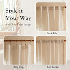MYSKY HOME Living Room Curtains 90 Inch Length - Image 3