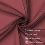 Chyhomenyc Sheer Curtains 36 Inch Length, Short Voile Sheer Window Curtians - Image 7