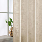 MIULEE Light Taupe Linen Curtains 72 Inch Length 2 Panels - Image 5