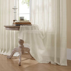 Joydeco Linen Curtains 84 Inch Length 2 Panel Sets, Light Filtering Curtains - Image 5