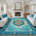 SERISSA 9x12 Area Rugs for Living Room, Large Washable Non-Slip Boho Rug by SERISSAHomeDecorCollection