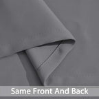 Yakamok Room Darkening Gray Blackout Curtains Thermal Insulated Grommet Curtain - Image 4