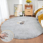 ORINOVA Washable Furry 5ft Round Area Rugs - Image 4