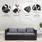 8Pcs Stretch Patio Cushion Covers, Outdoor Couch Covers Replacement, Outdoor - Image 3