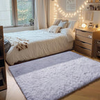 ONASAR White Rugs for Bedroom, 3x5 Fluffy Shaggy Bedside Area Rug, Soft Plush by ONASAR