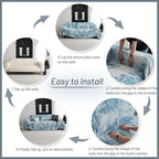 MYSKY HOME Couch Cover for Sectional Sofa Set Sage Geometric Furniture Sofa - Image 5
